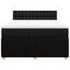 vidaXL Posteľn&yacute; r&aacute;m boxspring s matracom čierny 140x200 cm l&aacute;tka