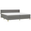 vidaXL Boxspring posteľ s matracom tmavosiv&aacute; 200x200 cm l&aacute;tka