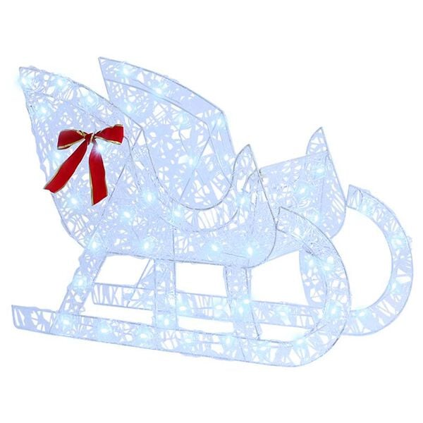 vidaXL Sob s sane s 200 LED-i Studená biela 70 x 26 x 128,5 cm Akryl