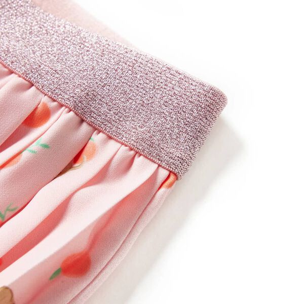 Detská plisovaná sukňa bledooranžová 128