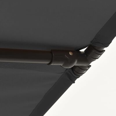 vidaXL Vonkajší slnečník s hliníkovou tyčou 180x110 cm, antracitový