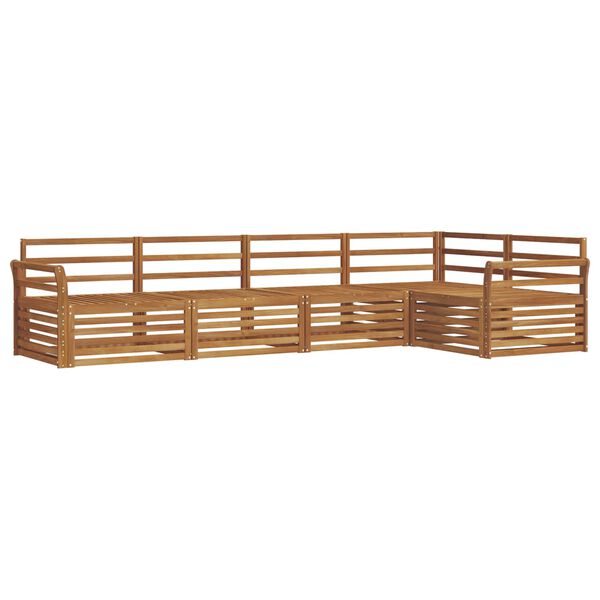 vidaXL Z&aacute;hradn&aacute; s&uacute;prava gaučov 5 pcs Pr&iacute;rodn&aacute; Pevn&eacute; ak&aacute;ciov&eacute; drevo