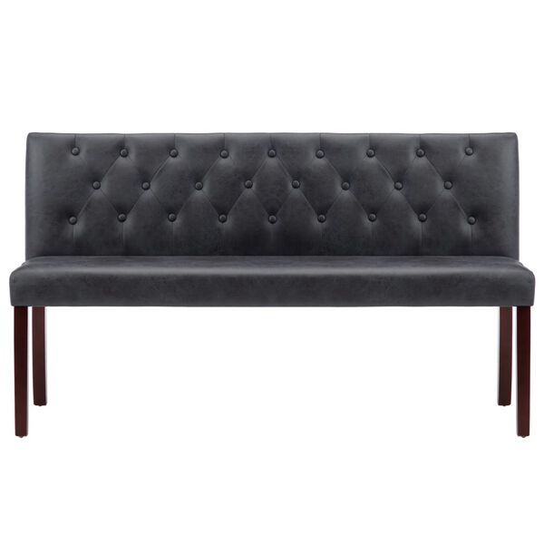 vidaXL Lavica siv&aacute; 148,5 cm umel&aacute; semi&scaron;ov&aacute; koža