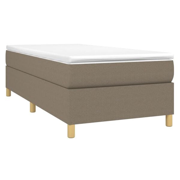 vidaXL Posteľn&yacute; r&aacute;m s boxspringom Taupe 90x200 cm L&aacute;tka