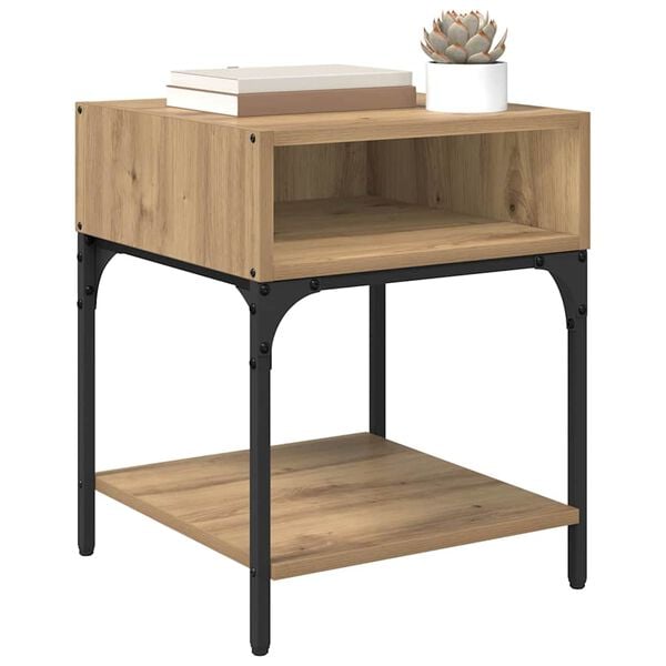 vidaXL Nočn&yacute; stol&iacute;k Remeseln&yacute; dub 40 x 40 x 50 cm Kompozitn&eacute; drevo