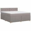 vidaXL Posteľ boxspring s matracom Sivohned&aacute; 140 x 200 cm L&aacute;tka