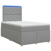 vidaXL Posteľ boxspring s matracom Svetlosiv&aacute; 120 x 200 cm L&aacute;tka