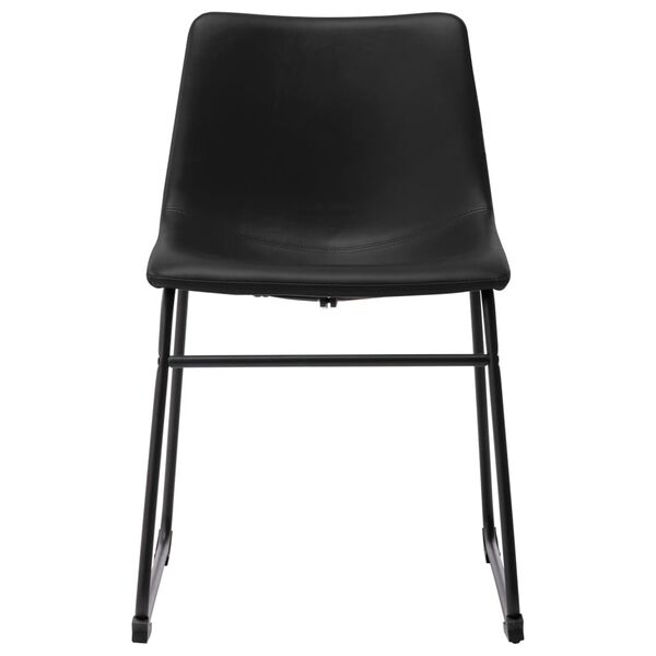 vidaXL Jed&aacute;lensk&aacute; stolička, čierna, umel&aacute; koža