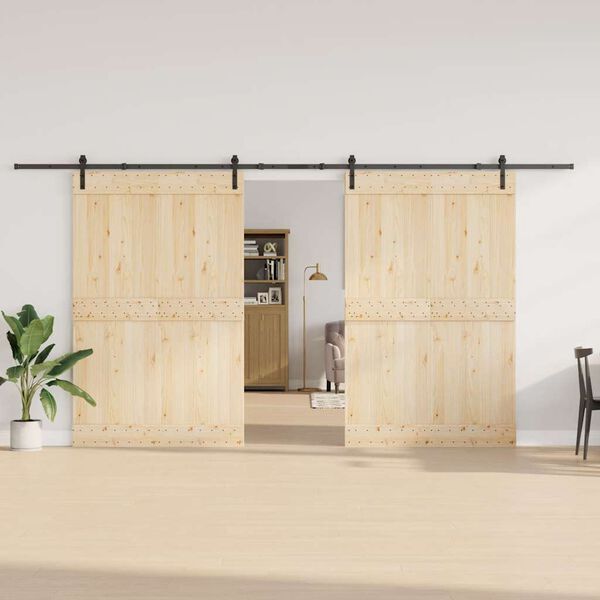 vidaXL Kovanie na posuvn&eacute; dvere čierne 427 cm oceľov&eacute;