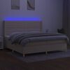 vidaXL Posteľ boxsping s matracom a LED kr&eacute;mov&aacute; 200x200 cm l&aacute;tka