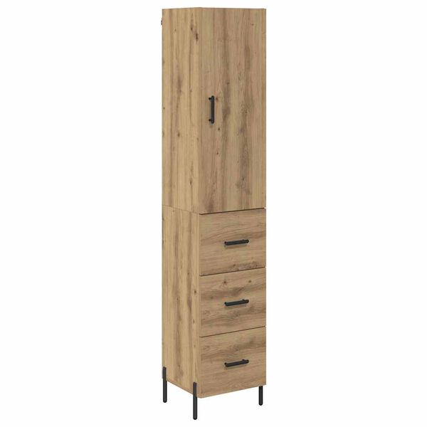 vidaXL Highboard Remeseln&yacute; dub 34,5 x 34 x 180 cm Kompozitn&eacute; drevo