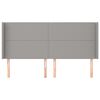 vidaXL Čelo postele so z&aacute;hybmi bledosiv&eacute; 183x16x118/128 cm l&aacute;tka