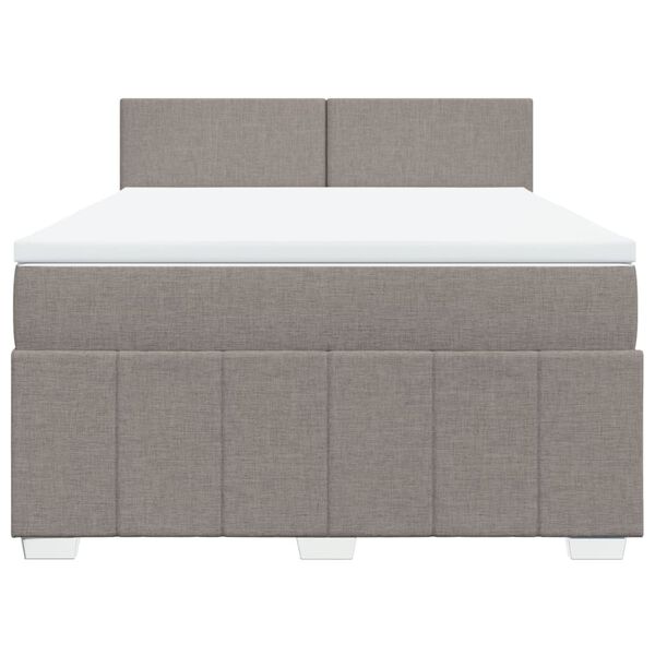 vidaXL Posteľn&yacute; r&aacute;m boxspring s matracom sivohned 160x200 cm l&aacute;tka