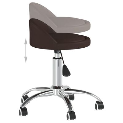 vidaXL Masážna stolička hnedá umelá koža