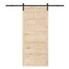 vidaXL Posuvn&eacute; dvere Hned&aacute; 100 x 208 cm Mas&iacute;vne borovicov&eacute; drevo
