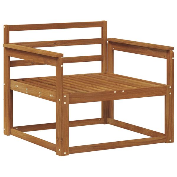 vidaXL Z&aacute;hradn&aacute; stredn&aacute; sedačka Pevn&eacute; ak&aacute;ciov&eacute; drevo Pr&iacute;rodn&aacute;