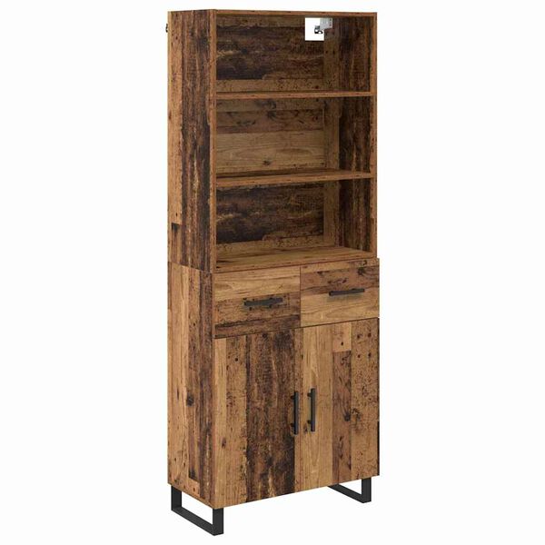 vidaXL Highboard Star&eacute; drevo 69,5 x 34 x 180 cm Kompozitn&eacute; drevo