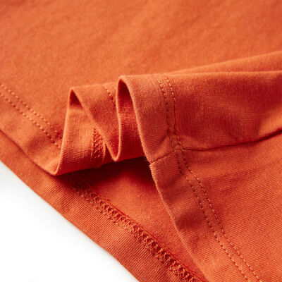 Detské tričko s dlhými rukávmi spálená oranžová 92