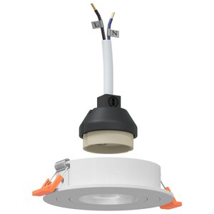 vidaXL Bodov&eacute; svetlo 12 pcs Biela 9 x 9 x 2 cm Hlin&iacute;k