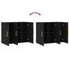vidaXL Komoda čierna 90x34x80 cm kompozitn&eacute; drevo