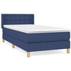 vidaXL Posteľn&yacute; r&aacute;m boxspring s matracom modr&yacute; 90x190 cm l&aacute;tka