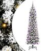 vidaXL Umel&yacute; vianočn&yacute; stromček Biela 240 cm PVC, kov a plast