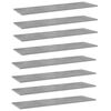 vidaXL Pr&iacute;davn&eacute; police 8 ks, bet&oacute;novo siv&eacute; 100x30x1,5 cm, drevotrieska