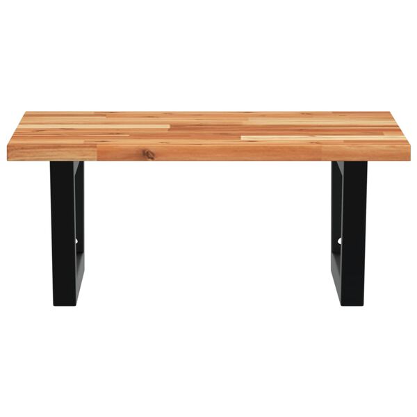 vidaXL Polica pod um&yacute;vadlo n&aacute;stenn&aacute; oceľ a ak&aacute;ciov&yacute; mas&iacute;v