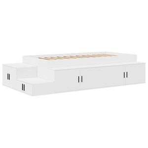 vidaXL R&aacute;m postele s &uacute;ložn&yacute;m prostorem Biela 80 cm Kompozitn&eacute; drevo