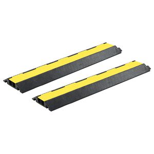 vidaXL K&aacute;blov&yacute; gumen&yacute; prejazd 2 ks 2-kan&aacute;lov&yacute; 101,5 cm
