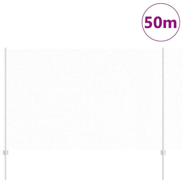 vidaXL Plot s podperou Strieborn&aacute; 1,6 x 50 m Oceľ