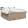 vidaXL Boxspring posteľ s matracom kapuč&iacute;nov&aacute; 180x200 cm umel&aacute; koža