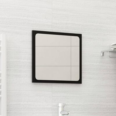 vidaXL Kúpeľňové zrkadlo, čierne 40x1,5x37 cm, kompozitné drevo