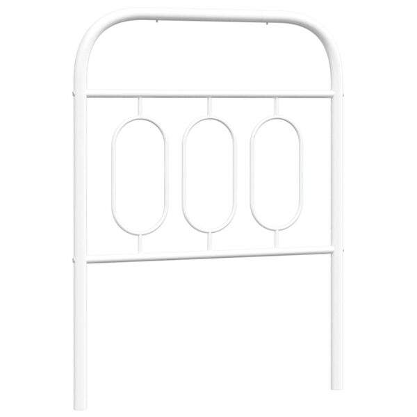 vidaXL Kovové čelo postele biele 75 cm