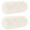 vidaXL Podložka 2 ks HEERLEN Biela &Oslash; 15 x 40 cm PV fleece