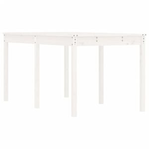 vidaXL Z&aacute;hradn&yacute; stol&iacute;k biely 159,5x82,5x76 cm borovicov&yacute; mas&iacute;v