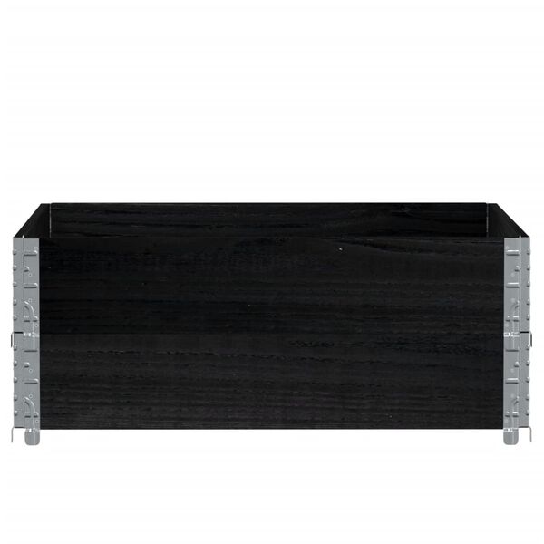 vidaXL Z&aacute;hradn&yacute; kvetin&aacute;č čierny 100x100 cm borovicov&yacute; mas&iacute;v