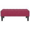 vidaXL lavička s vankúšom Víno červené 113 x 57 x 39 cm Zamat