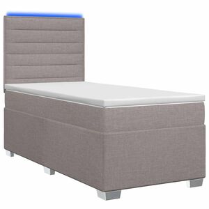 vidaXL Posteľ boxspring s matracom Sivohned&aacute; 80 x 200 cm L&aacute;tka