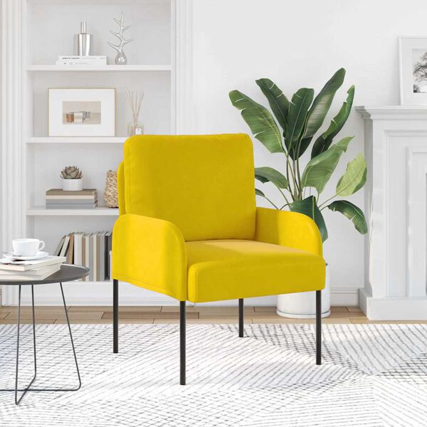 vidaXL Pohovky s vank&uacute;&scaron;om 55cm Žlt&aacute; Preglejka