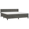 vidaXL Posteľn&yacute; r&aacute;m boxspring s matracom tmavosiv&yacute; 200x200 cm zamat
