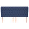 vidaXL Čelo postele so z&aacute;hybmi modr&eacute; 203x23x118/128 cm l&aacute;tka