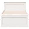 vidaXL Posteľ bez matraca s čelom biely 150x200 cm borovicový masív