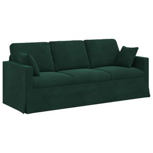 vidaXL Pohovka Tmavozelen&aacute; 198 x 78 x 80 cm Zamat