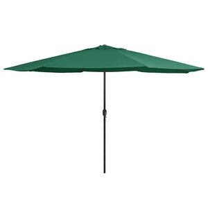 vidaXL Z&aacute;hradn&yacute; slnečn&iacute;k, kovov&aacute; tyč 390 cm, zelen&yacute;