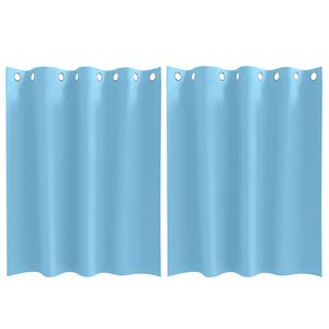 vidaXL Z&aacute;clony na zatemnenie s kr&uacute;žkami 2 ks Svetlomodr&aacute; 140 x 140 cm