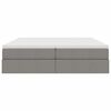 vidaXL Postel s &uacute;ložn&yacute;m prostorem a matrac&iacute; Sivohned&aacute; 180 x 200 cm