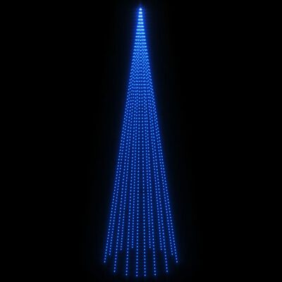 vidaXL Vianočný stromček na stožiari 1134 modrých LED 800 cm