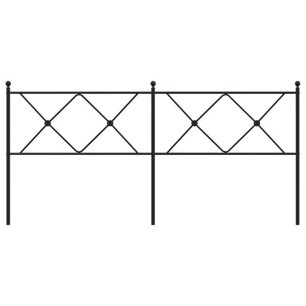 vidaXL Kovové čelo postele, čierne 180 cm