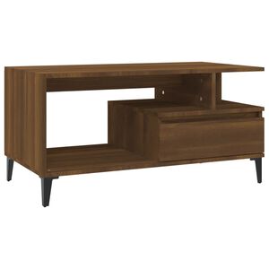 vidaXL Konferenčn&yacute; stol&iacute;k hned&yacute; dub 90x49x45 cm spracovan&eacute; drevo